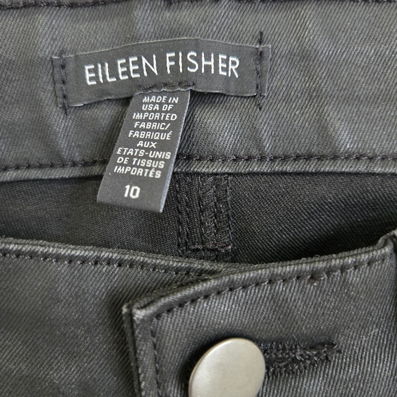 Eileen Fisher Wax Coated Jeans Organic Cotton - Picture 6 of 15